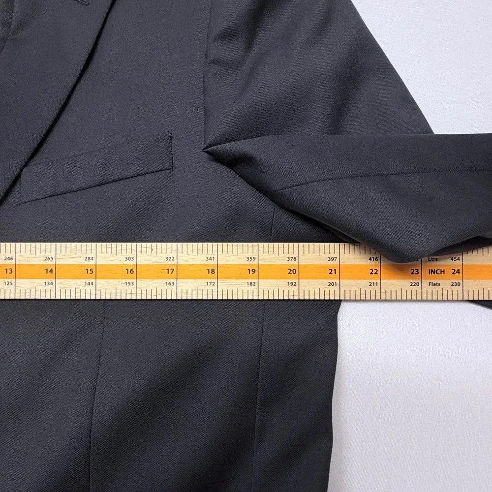 Stafford Performance Mens Black Two Button Suit Jacket Blazer 40L